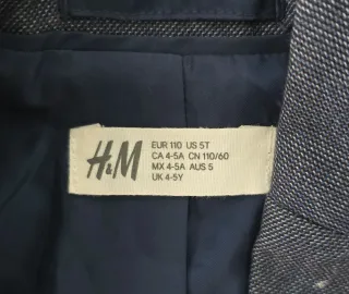 Traje de niño H&M azul/gris