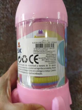 Blocos de construção em rosa