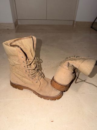 Botas militares beige