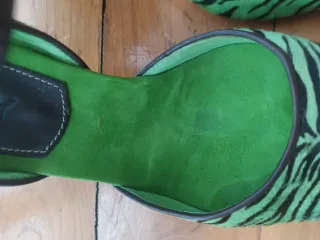 Zapatos LOOKY Animal Print Verde y Marrón