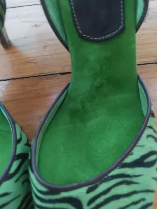 Zapatos LOOKY Animal Print Verde y Marrón