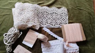 Lotto pizzi e bordi uncinetto cotone