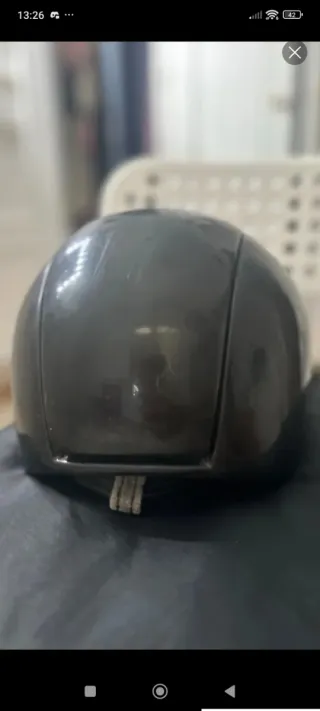 Casco KEP brillante rosa y negro