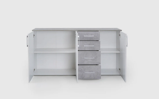 Cómoda Aparador Joana 160cm 3 Puertas 4 Cajones