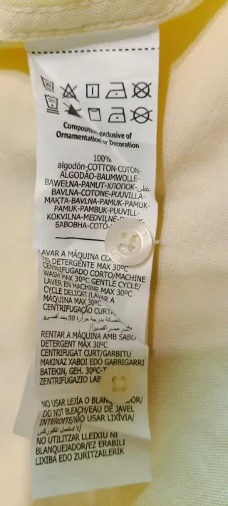 Camisa Cortefiel Milano Hombre Amarillo