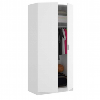Armario 80x184x52cm 2 Puertas. Blanco Brillo