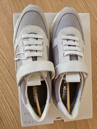 Zapatillas Geox Talla 35 Gris/Blanco