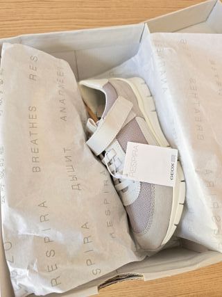 Zapatillas Geox Talla 35 Gris/Blanco
