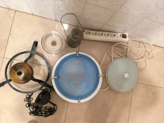 Lote de lámparas y farolillo