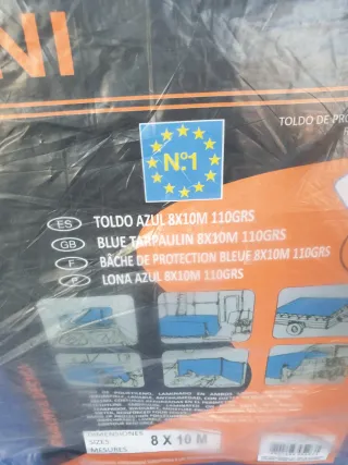 Lona 8x10m impermeable y nueva