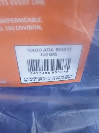 Lona 8x10m impermeable y nueva