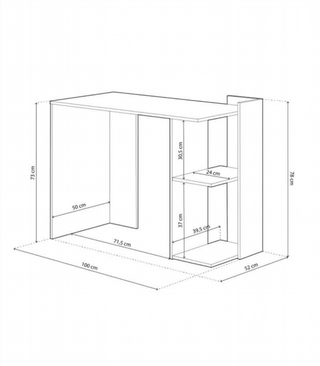 Escritorio Estudio Reversible. Blanco Artik Y Rob