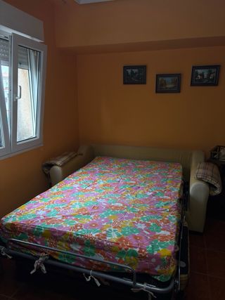 Sofá Cama Tela Tartán Amarillo