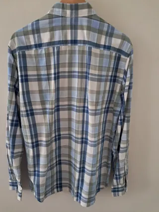 Camisa Mango cuadros azul y verde