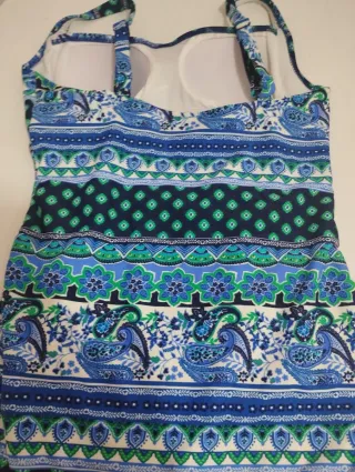 Bañador estampado azul y verde