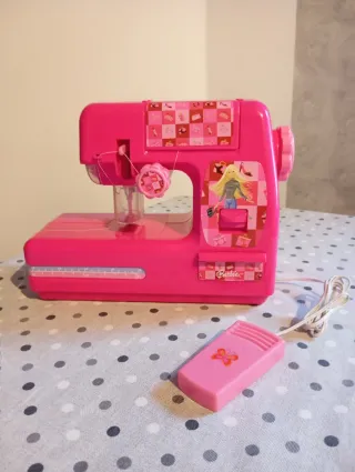 Máquina de Coser Barbie Infantil Rosa