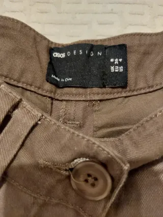 Pantaloni ASOS Vita Alta Marrone Donna Tg 40