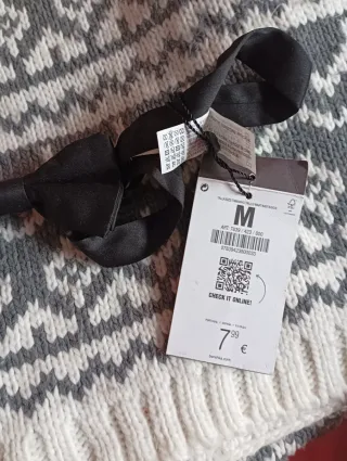 Pajarita de raso negra