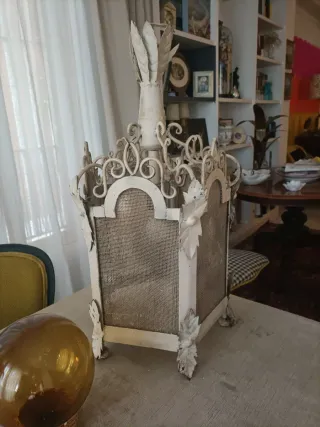 Farol de techo antiguo metal blanco