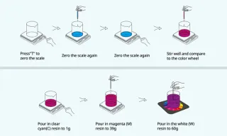 Resina Anycubic DIY Color Mixing Clear Cyan