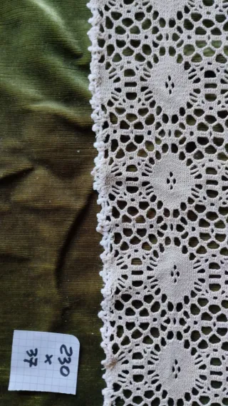 Runner uncinetto beige cotone