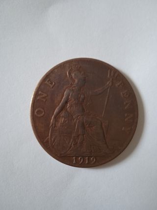 Moneda Penny 1919 Georgivs V