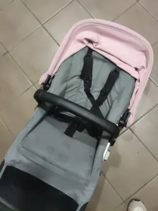 Carro Bugaboo Rosa y Gris