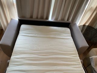 Sofá Cama Beige/Gris Tela