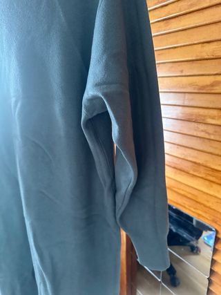 Vestido Uniqlo Hilo Soufflé Verde Talla L