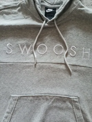 Sudadera Nike Swoosh Gris Talla S Unisex