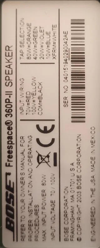 Cassa da esterno Bose Freespace 360