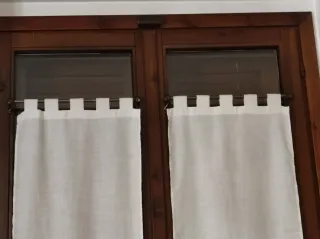 Otto bastoni per tendine a vetro in metallo