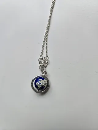 Colgante Plata Mundo Azul