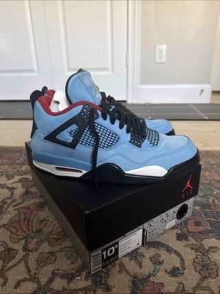 Jordan 4 Uomo Taglia 38 Blu/Rosso