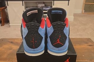 Jordan 4 Uomo Taglia 41 Blu/Rosso con Scatola