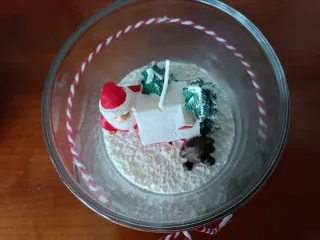 Paisaje Navideño en Vaso de Vidrio (vela)