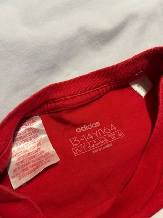 Camiseta Adidas Roja Logo Blanco