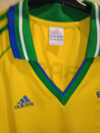 Camiseta Mujer Brasil Adidas Amarilla