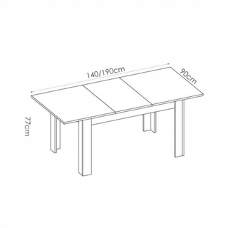 Mesa Comedor Extensible Dine 2 Posiciones. Blanco