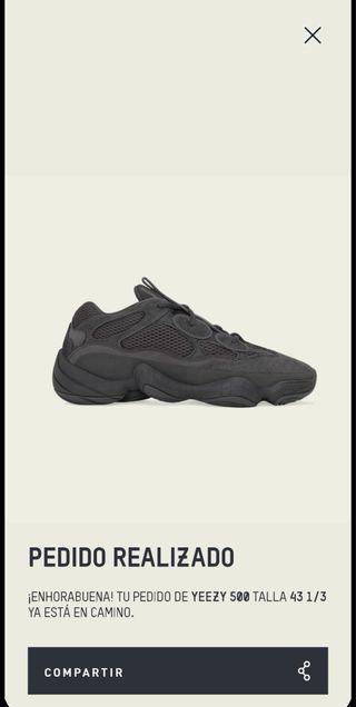 Adidas Yeezy 500 Negro Talla 43 1/3