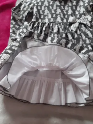 Vestido niña ceremonia estampado perros talla 8 añ