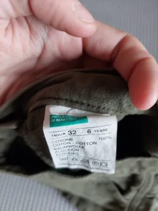 Falda vaquera niña verde