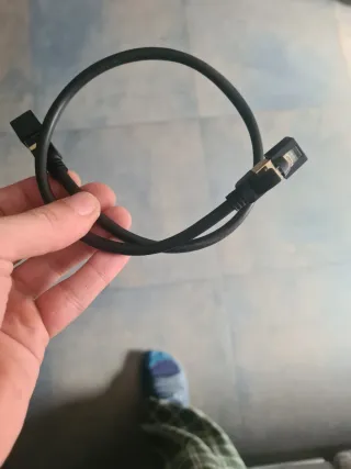 Cable Ethernet Cat 7 Negro 0.5m