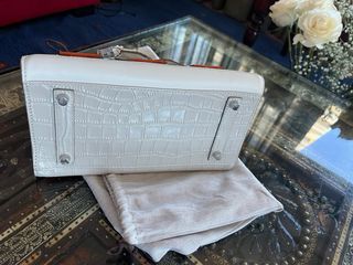 Bolso Piel Genuina Beige/Blanco Sin logos