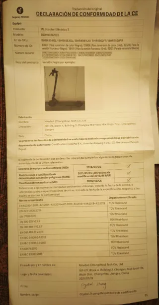 Patinete Eléctrico Xiaomi Mi Scooter 3