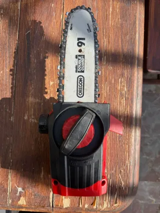 Cortasetos y motosierra eléctrica