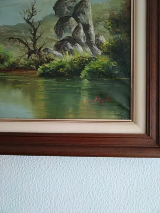 Cuadro al óleo vintage años 50