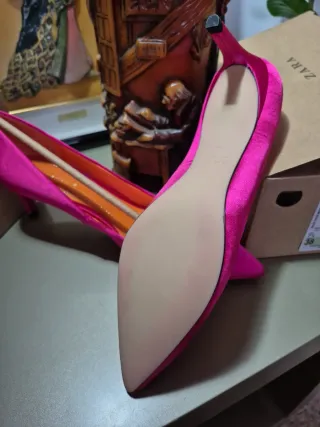 ZARA lujoso zapatos satin ideal fiestas.