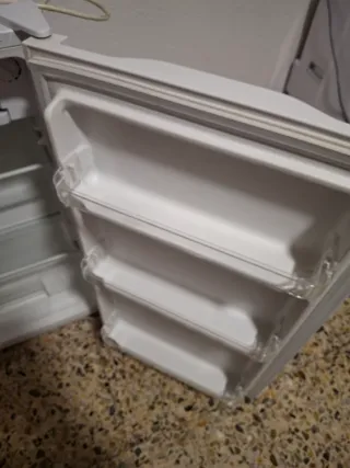 Nevera pequeña blanca