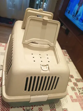 Transportín Gato/Perro Pequeño Beige/Verde